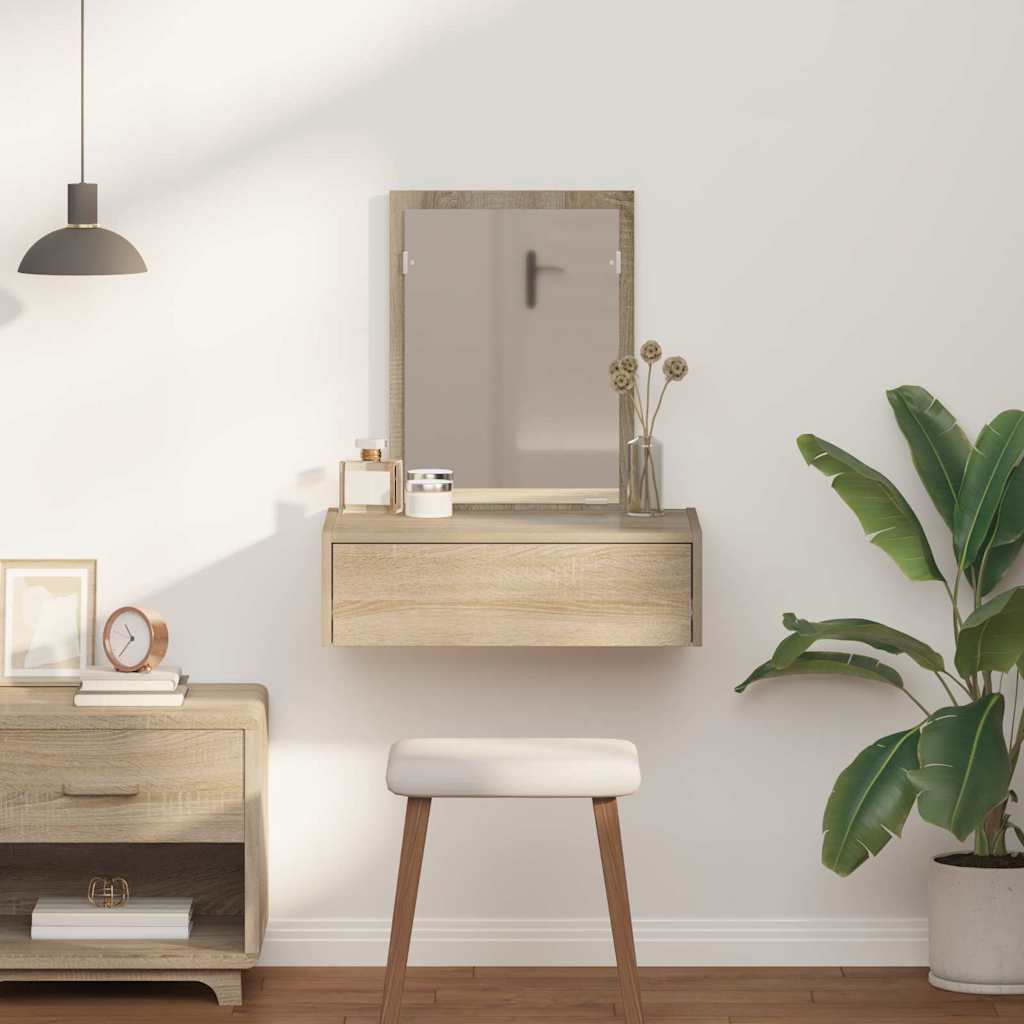 vidaXL Dressing Table Brown 60 x 40 x 70 cm Engineered Wood