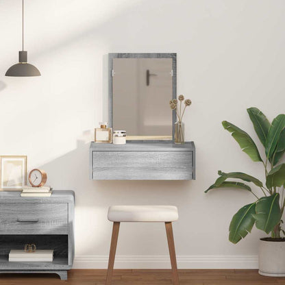 vidaXL Dressing Table Grey 60 x 40 x 70 cm Engineered Wood