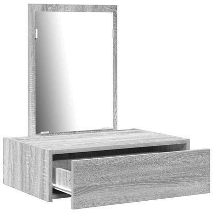 vidaXL Dressing Table Grey 60 x 40 x 70 cm Engineered Wood