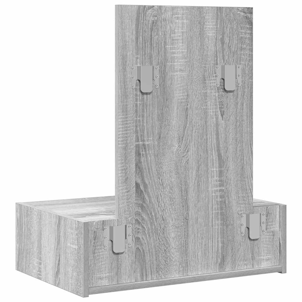 vidaXL Dressing Table Grey 60 x 40 x 70 cm Engineered Wood
