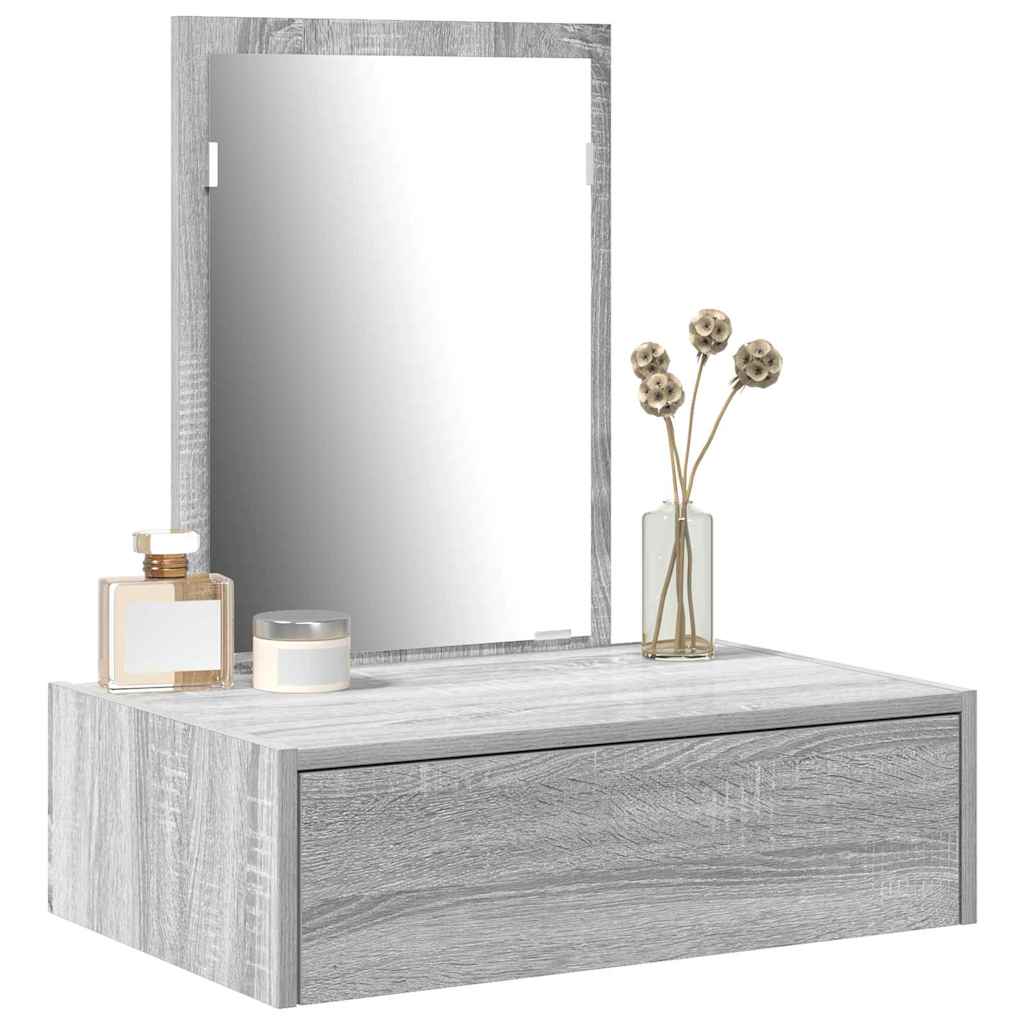 vidaXL Dressing Table Grey 60 x 40 x 70 cm Engineered Wood