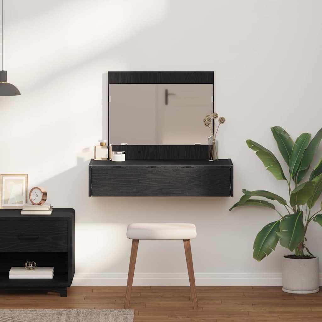 vidaXL Dressing Table Black 83 x 40 x 70 cm Engineered Wood