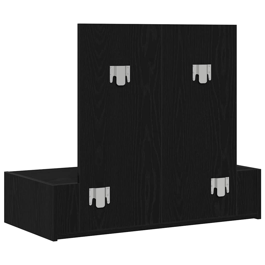 vidaXL Dressing Table Black 83 x 40 x 70 cm Engineered Wood