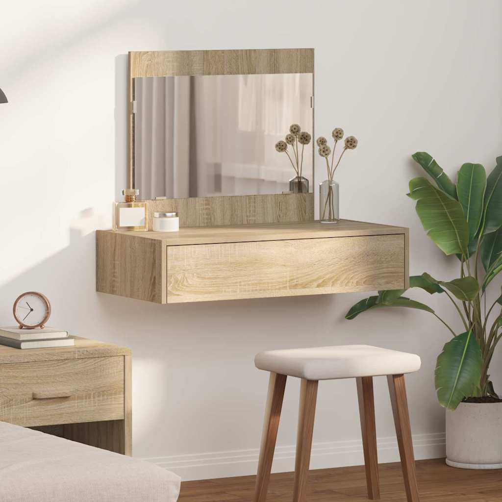 vidaXL Dressing Table Brown 83 x 40 x 70 cm Engineered Wood
