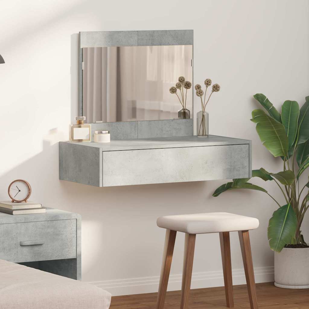 vidaXL Dressing Table Grey 83 x 40 x 70 cm Engineered Wood