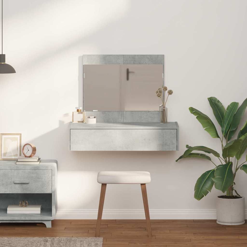 vidaXL Dressing Table Grey 83 x 40 x 70 cm Engineered Wood
