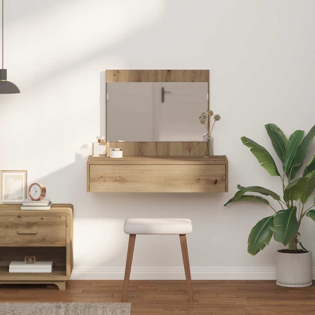 vidaXL Dressing Table Brown 83 x 40 x 70 cm Engineered Wood