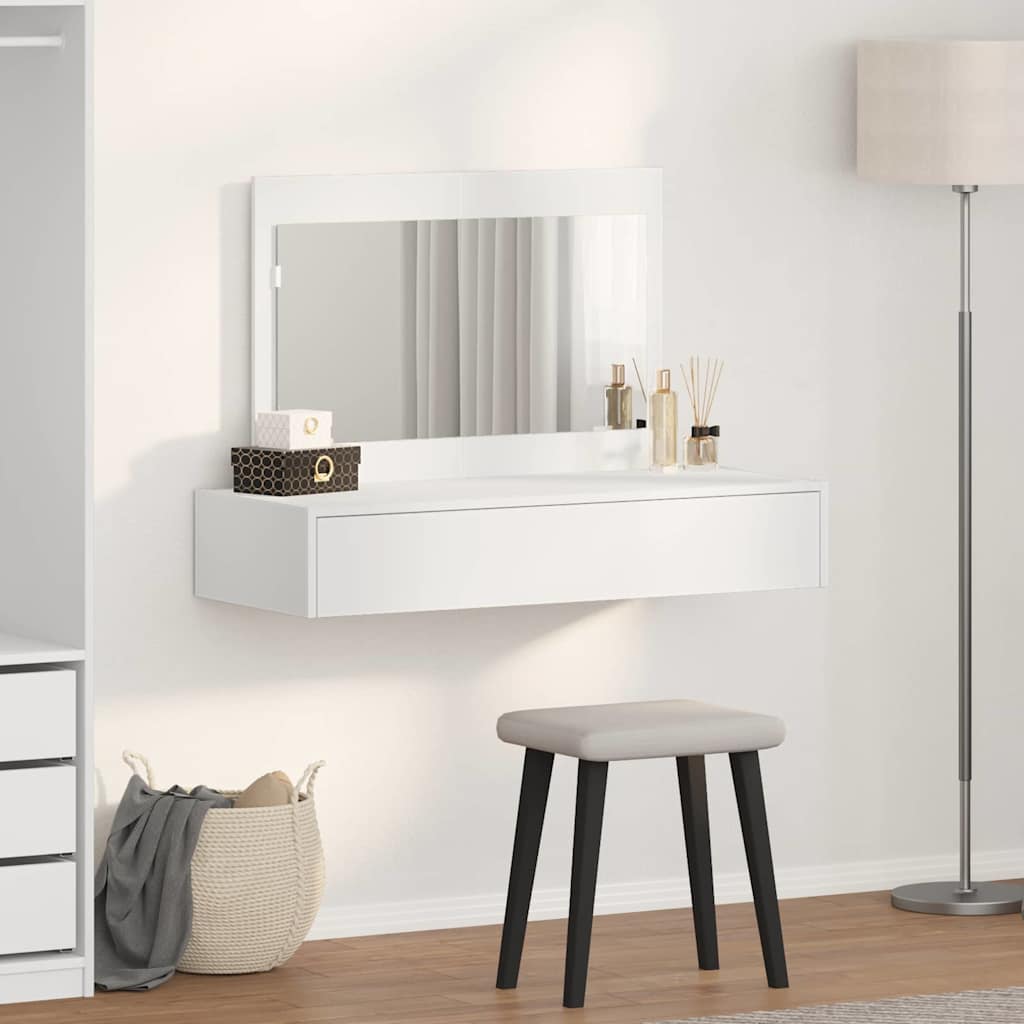vidaXL Dressing Table White 100 x 40 x 70 cm Engineered Wood