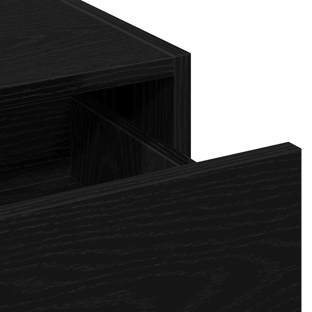 vidaXL Dressing Table Black 100 x 40 x 70 cm Engineered Wood