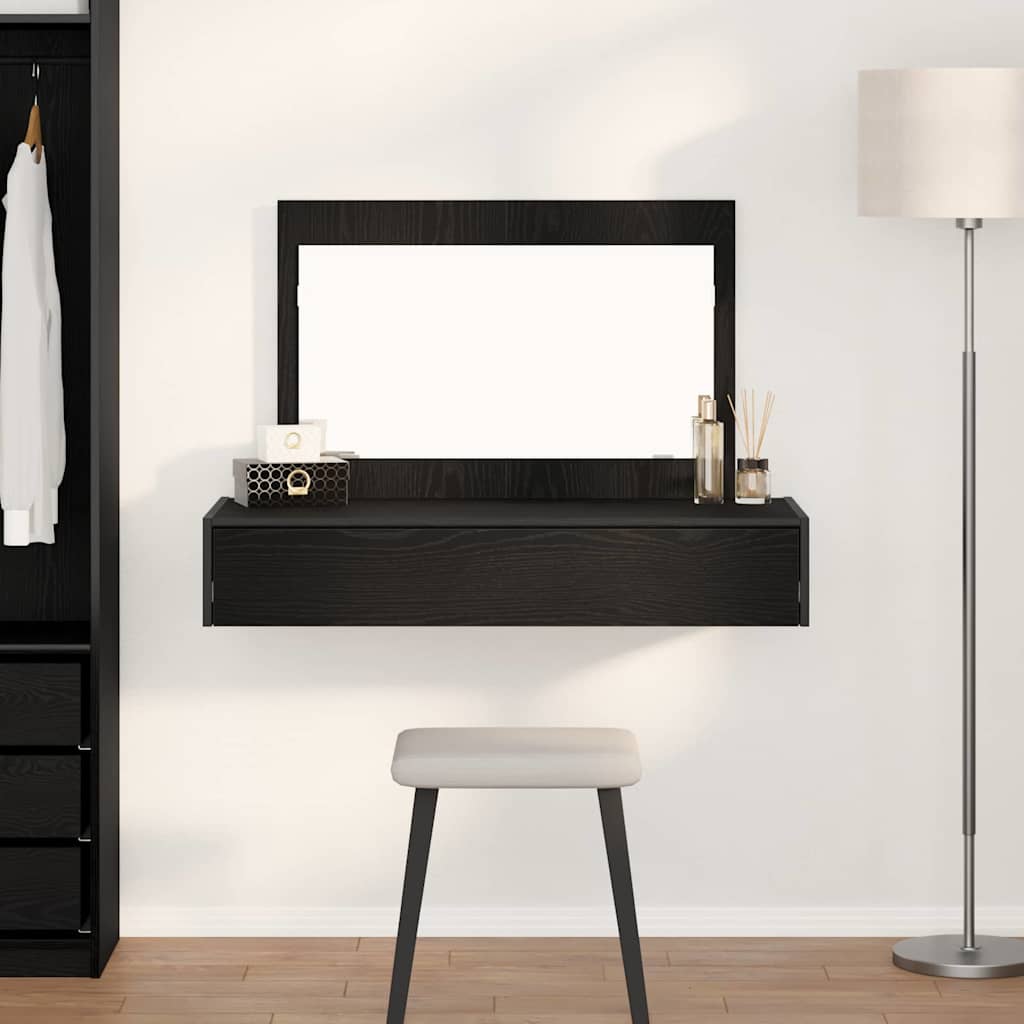 vidaXL Dressing Table Black 100 x 40 x 70 cm Engineered Wood