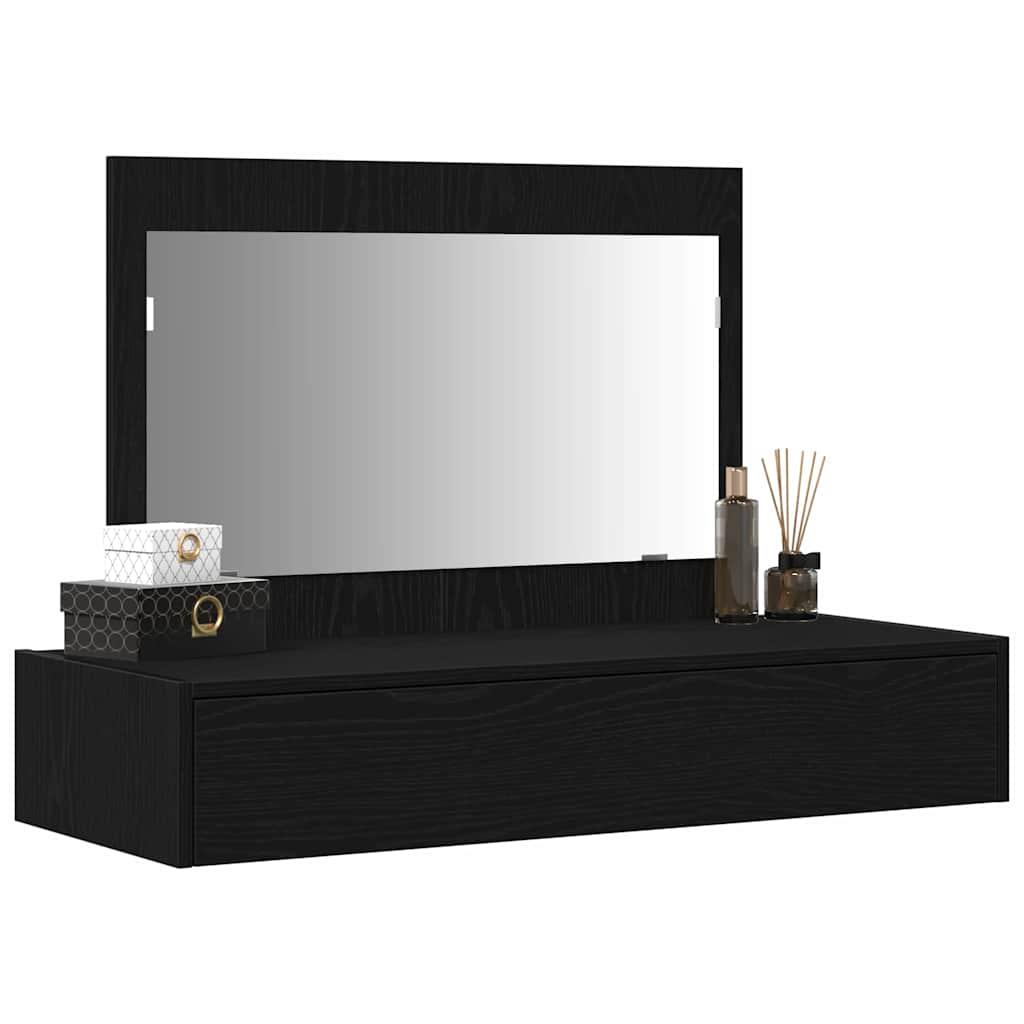 vidaXL Dressing Table Black 100 x 40 x 70 cm Engineered Wood