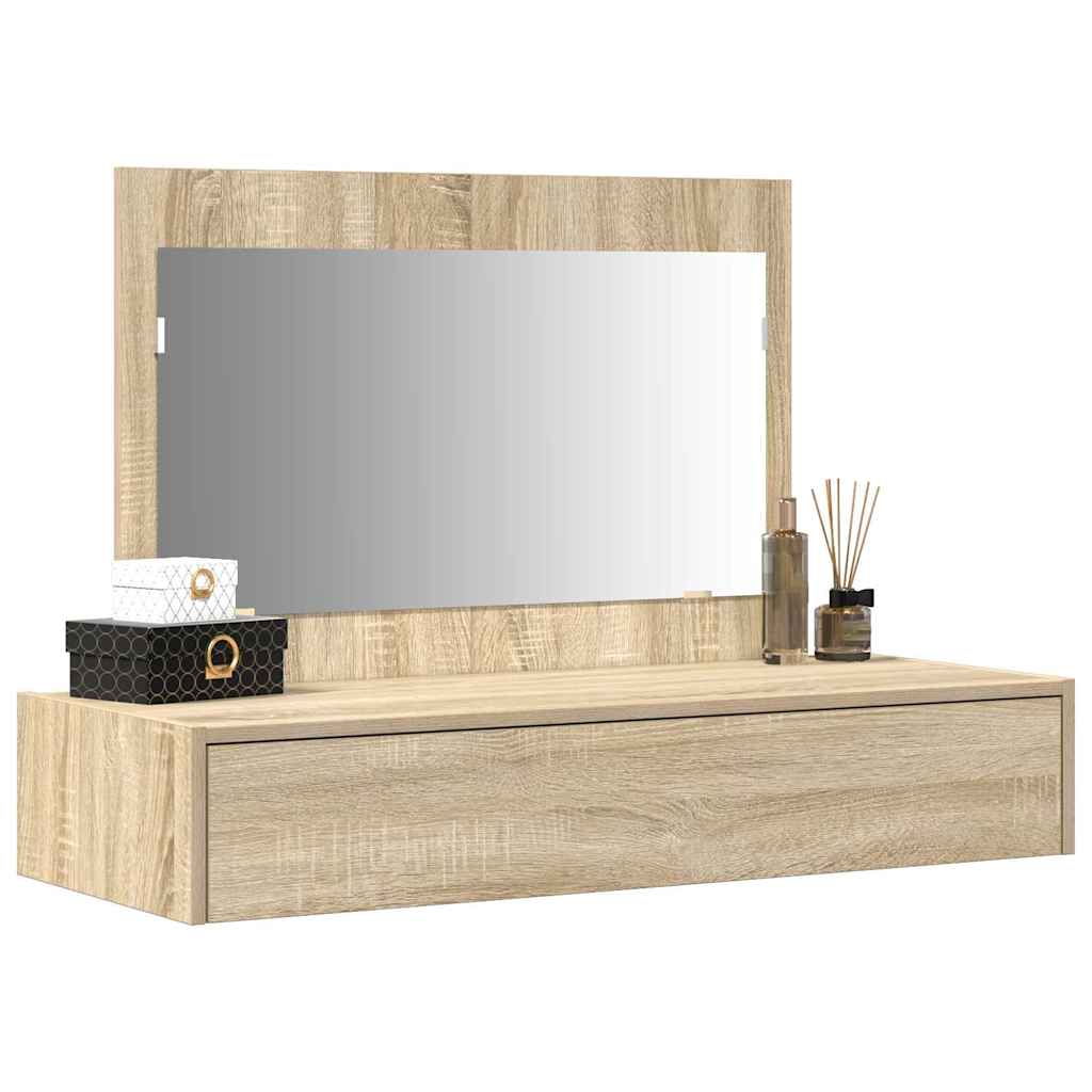 vidaXL Dressing Table Brown 100 x 40 x 70 cm Engineered Wood