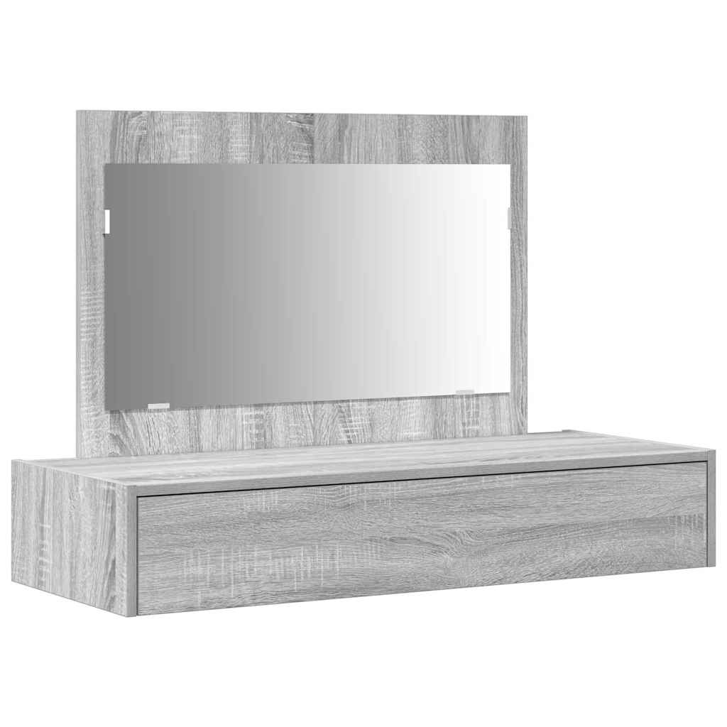 vidaXL Dressing Table Grey 100 x 40 x 70 cm Engineered Wood