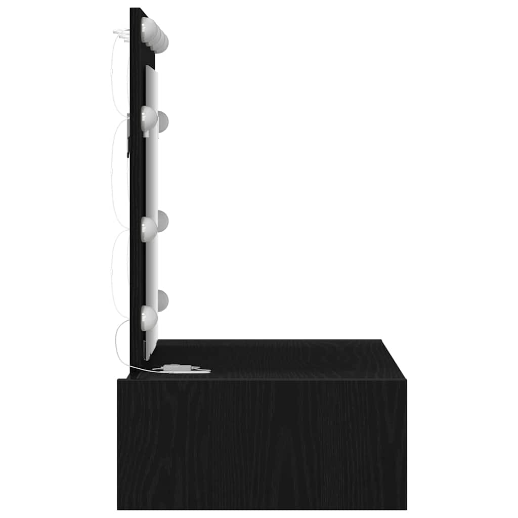 vidaXL Dressing Table Black 60 x 40 x 70 cm Engineered Wood