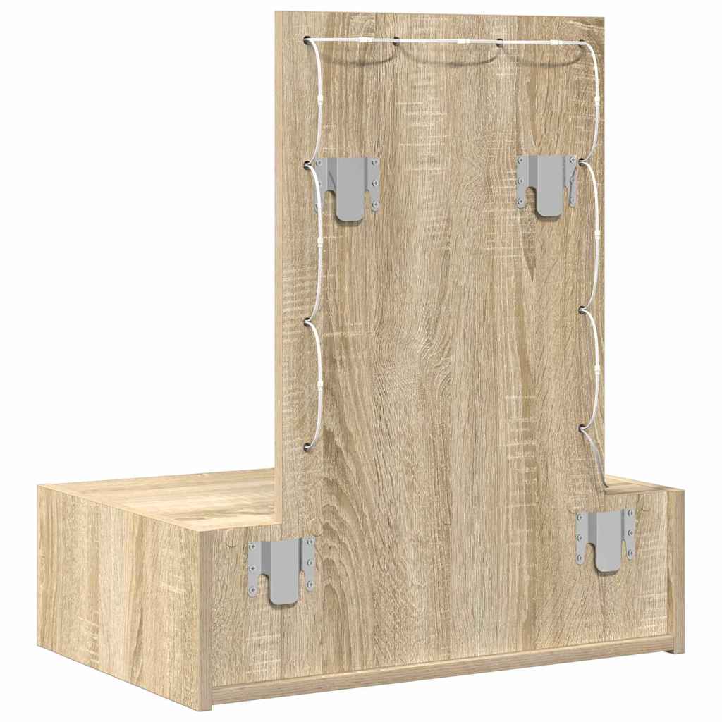 vidaXL Dressing Table Brown 60 x 40 x 70 cm Engineered Wood