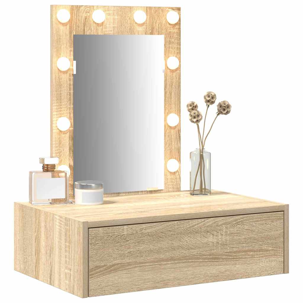vidaXL Dressing Table Brown 60 x 40 x 70 cm Engineered Wood