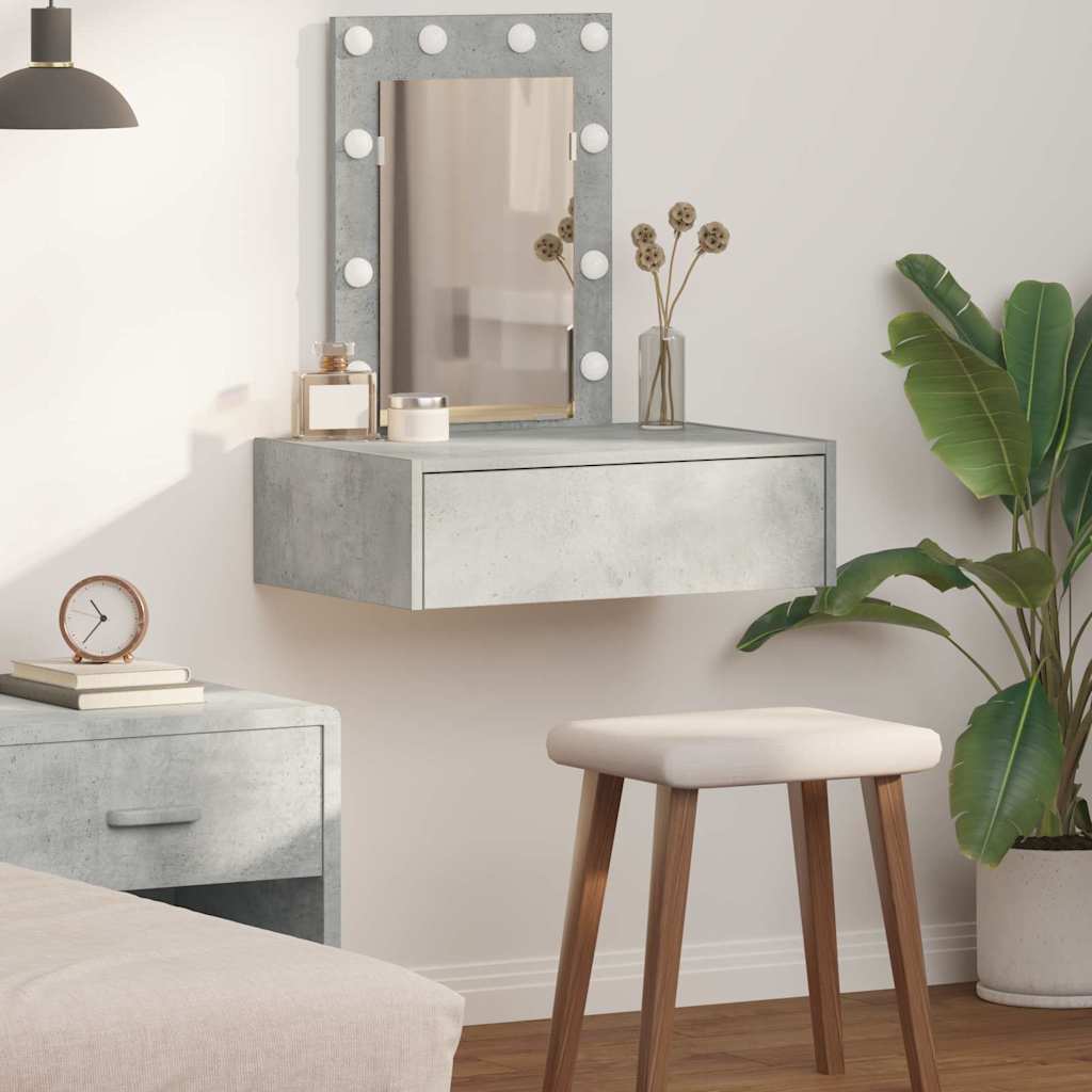 vidaXL Dressing Table Grey 60 x 40 x 70 cm Engineered Wood