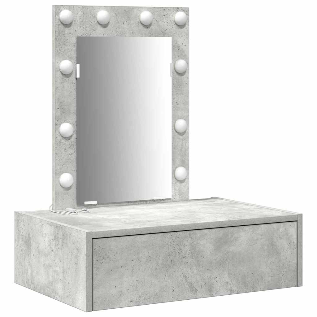 vidaXL Dressing Table Grey 60 x 40 x 70 cm Engineered Wood