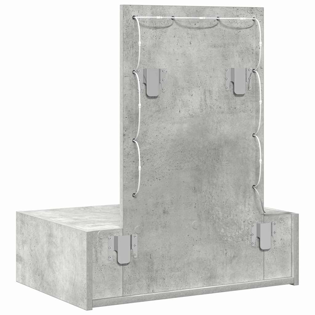vidaXL Dressing Table Grey 60 x 40 x 70 cm Engineered Wood