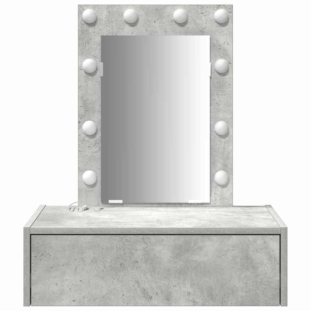 vidaXL Dressing Table Grey 60 x 40 x 70 cm Engineered Wood