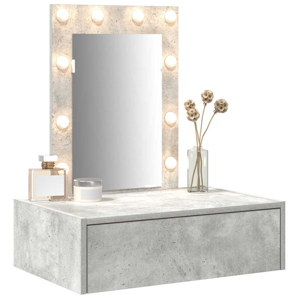 vidaXL Dressing Table Grey 60 x 40 x 70 cm Engineered Wood