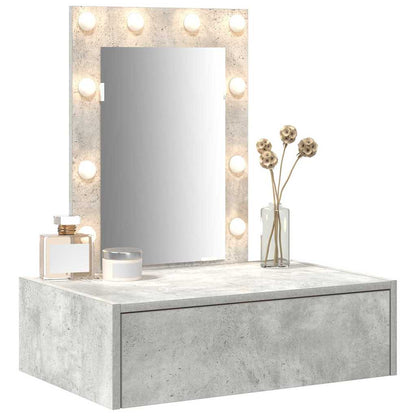 vidaXL Dressing Table Grey 60 x 40 x 70 cm Engineered Wood