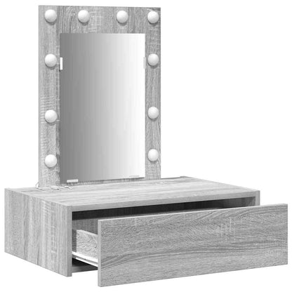 vidaXL Dressing Table Grey 60 x 40 x 70 cm Engineered Wood