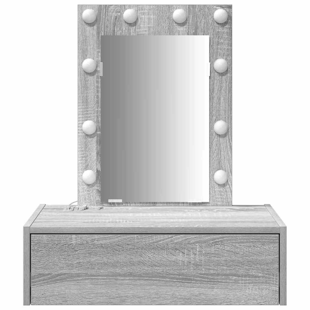 vidaXL Dressing Table Grey 60 x 40 x 70 cm Engineered Wood