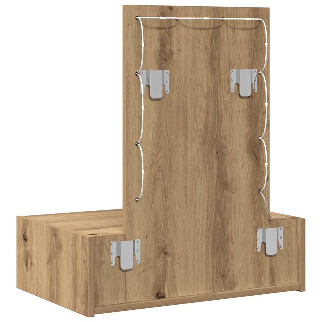 vidaXL Dressing Table Brown 60 x 40 x 70 cm Engineered Wood