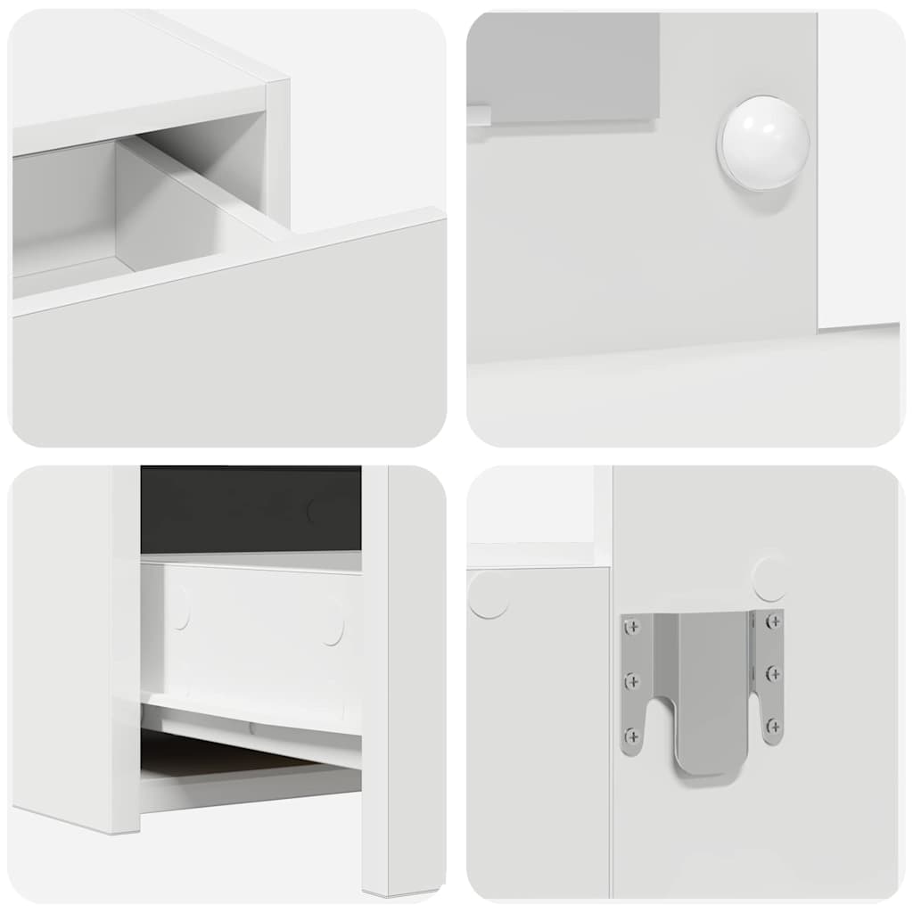 vidaXL Dressing Table White 83 x 40 x 70 cm Engineered Wood