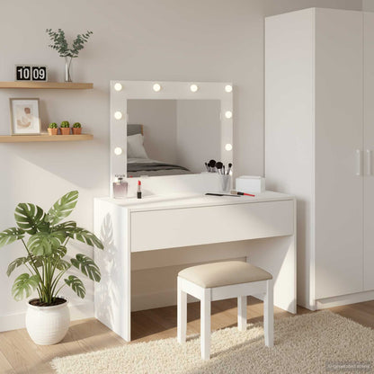 vidaXL Dressing Table White 83 x 40 x 70 cm Engineered Wood