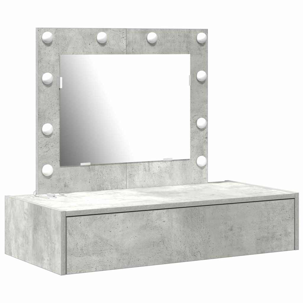 vidaXL Dressing Table Grey 83 x 40 x 70 cm Engineered Wood