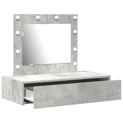 vidaXL Dressing Table Grey 83 x 40 x 70 cm Engineered Wood