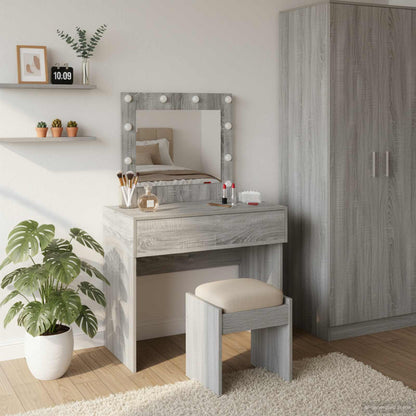 vidaXL Dressing Table Grey 83 x 40 x 70 cm Engineered Wood
