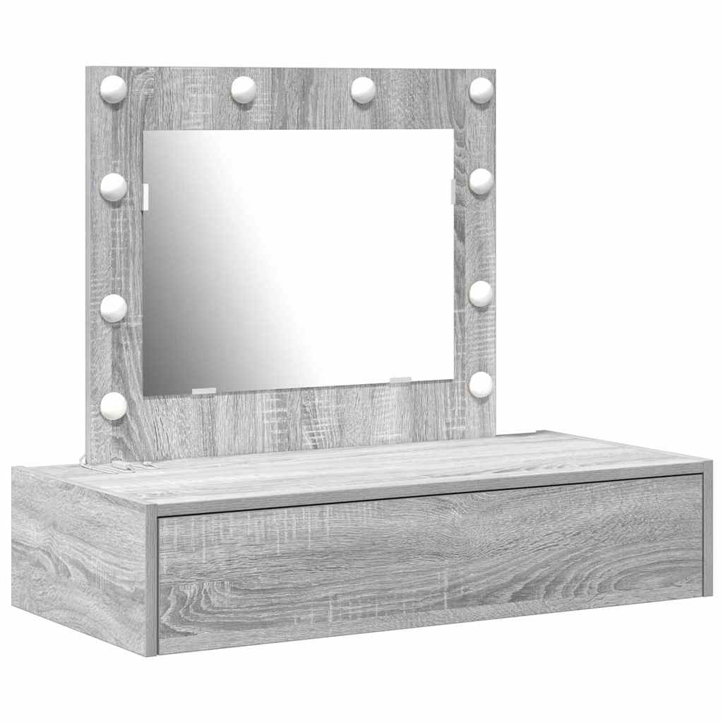 vidaXL Dressing Table Grey 83 x 40 x 70 cm Engineered Wood
