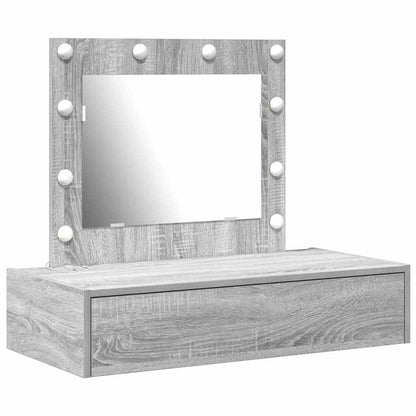 vidaXL Dressing Table Grey 83 x 40 x 70 cm Engineered Wood