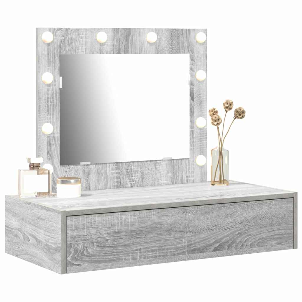 vidaXL Dressing Table Grey 83 x 40 x 70 cm Engineered Wood