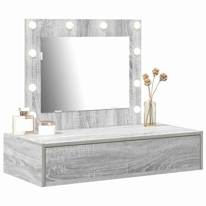vidaXL Dressing Table Grey 83 x 40 x 70 cm Engineered Wood