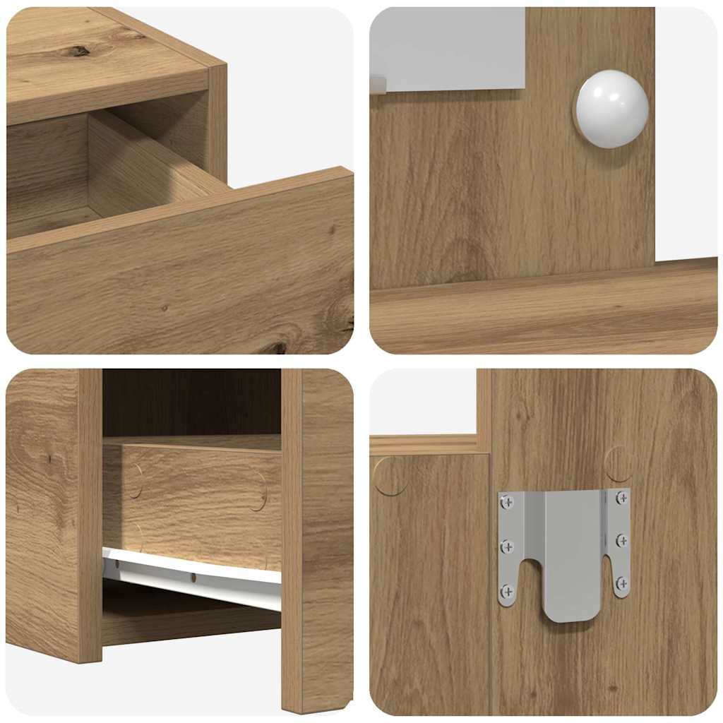vidaXL Dressing Table Brown 83 x 40 x 70 cm Engineered Wood
