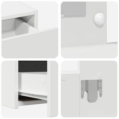 vidaXL Dressing Table White 100 x 40 x 70 cm Engineered Wood