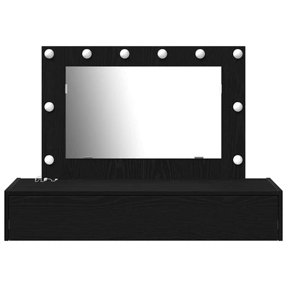 vidaXL Dressing Table Black 100 x 40 x 70 cm Engineered Wood