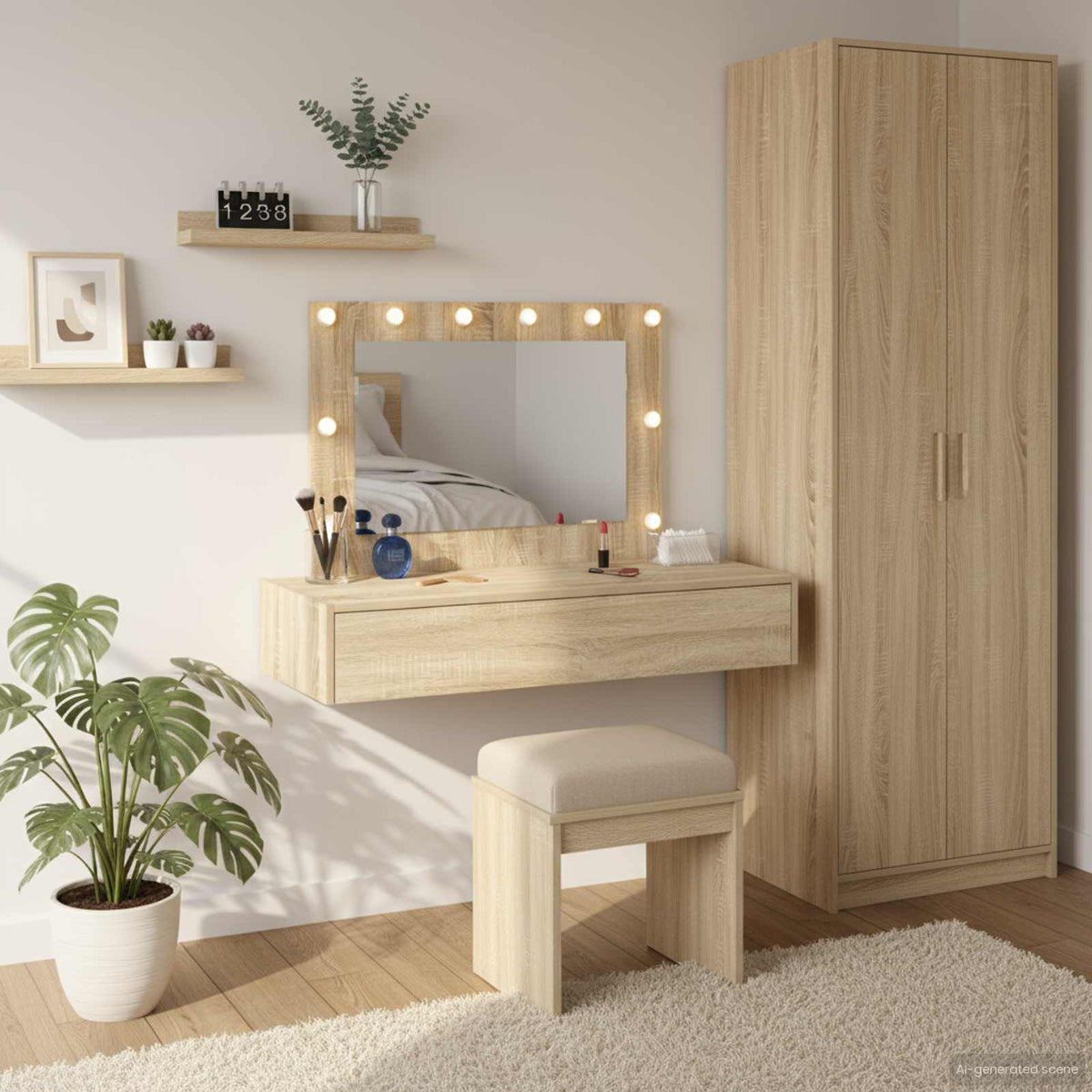 vidaXL Dressing Table Brown 100 x 40 x 70 cm Engineered Wood