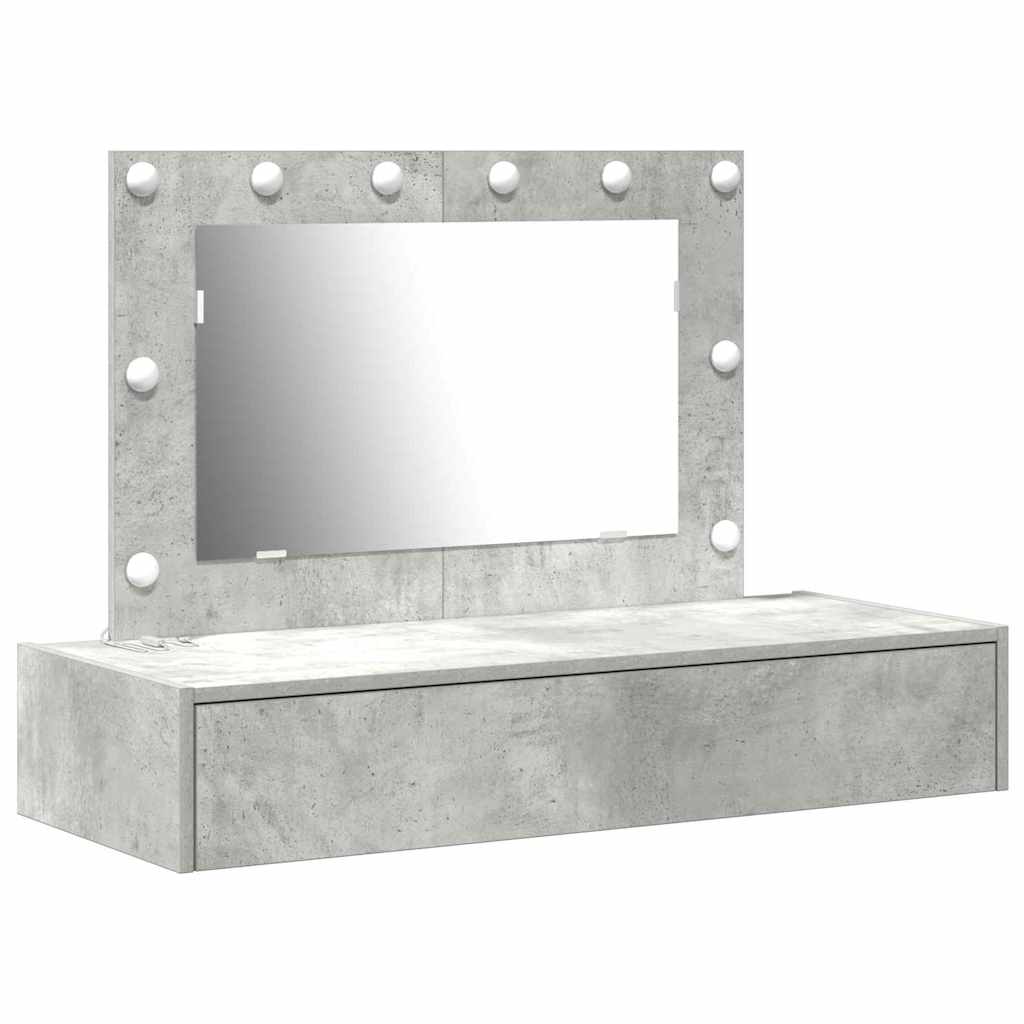vidaXL Dressing Table Grey 100 x 40 x 70 cm Engineered Wood