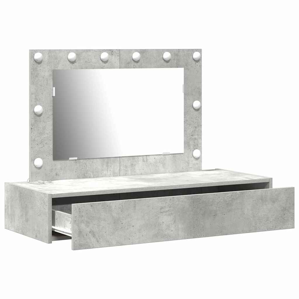 vidaXL Dressing Table Grey 100 x 40 x 70 cm Engineered Wood