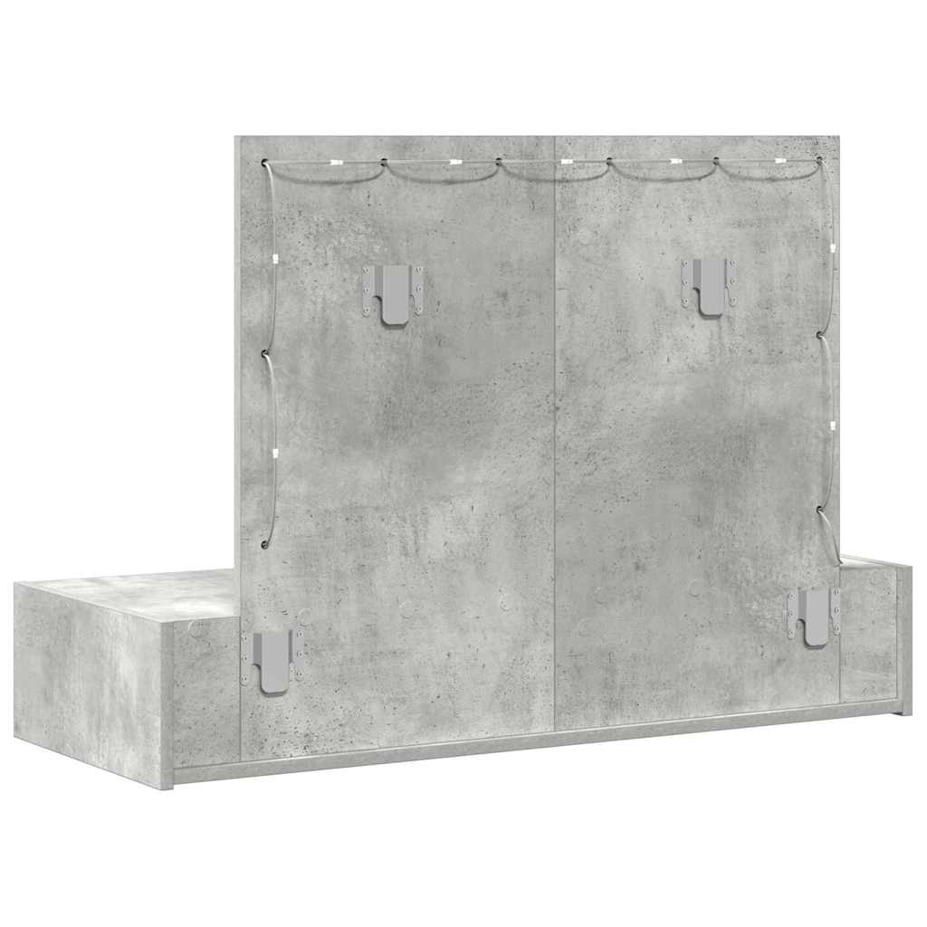 vidaXL Dressing Table Grey 100 x 40 x 70 cm Engineered Wood