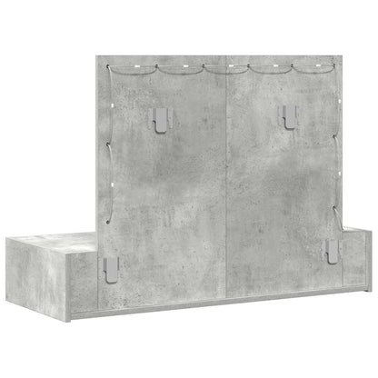 vidaXL Dressing Table Grey 100 x 40 x 70 cm Engineered Wood