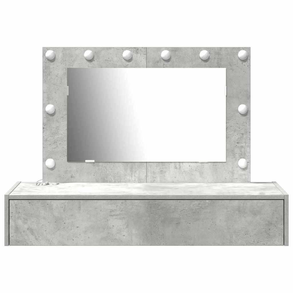 vidaXL Dressing Table Grey 100 x 40 x 70 cm Engineered Wood