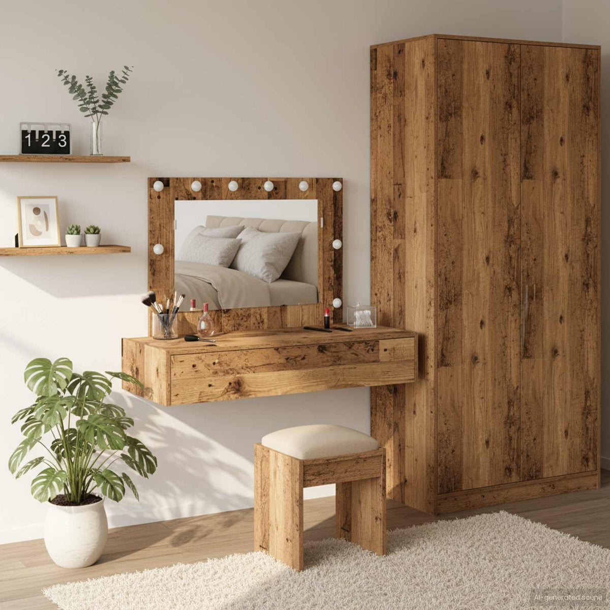 vidaXL Dressing Table Brown 100 x 40 x 70 cm Engineered Wood