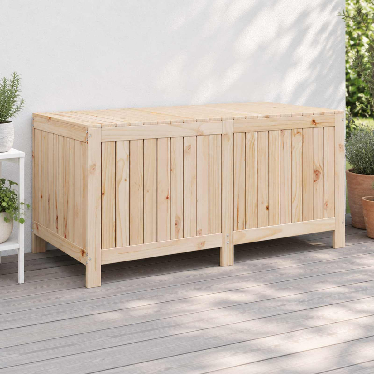 vidaXL Garden Storage Box 359 L Solid Pine Wood 146.5 x 68 x 63 cm