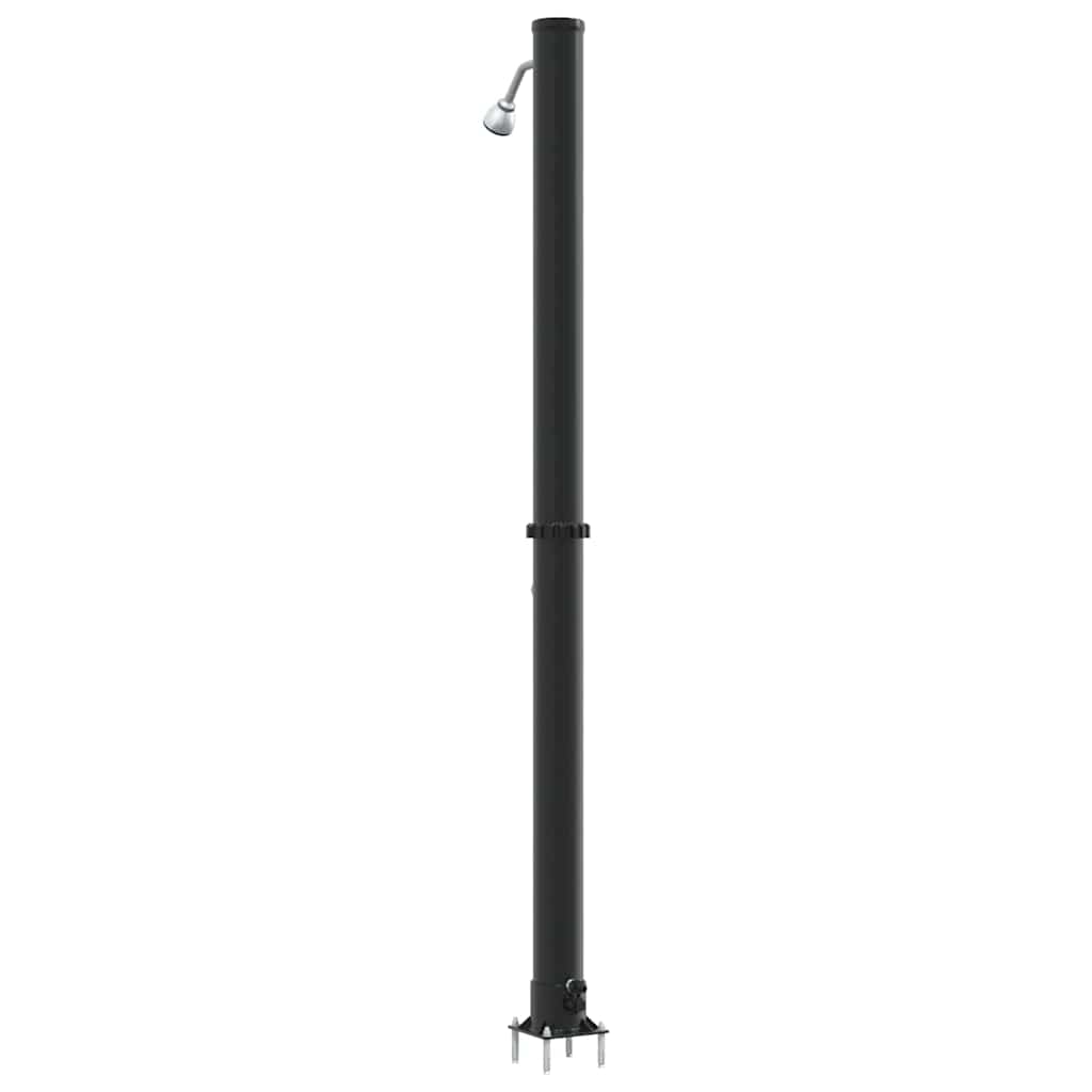vidaXL Outdoor Solar shower Black 217 cm PVC and Aluminium